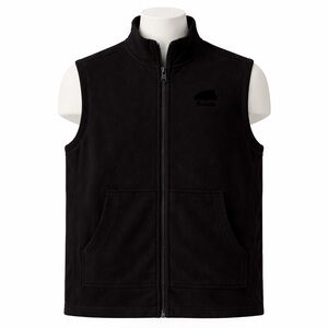 Size XXL Roots Men’s Cooper Kanga Fleece Vest Black Full Zip Pocket NWT